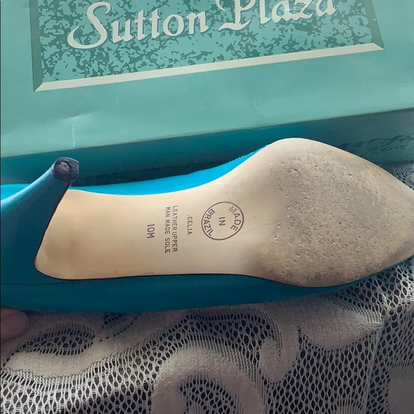 Vintage Sultan plaza turquoise Heels - Picture 7 of 8